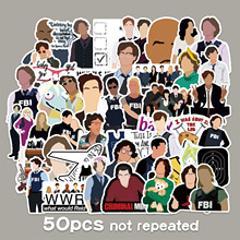 50张美剧犯罪心理卡通个性diy涂鸦贴纸行李箱笔记本文具创意贴纸