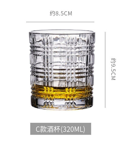 Glass capacious wineglass for whiskey, for karaoke bars