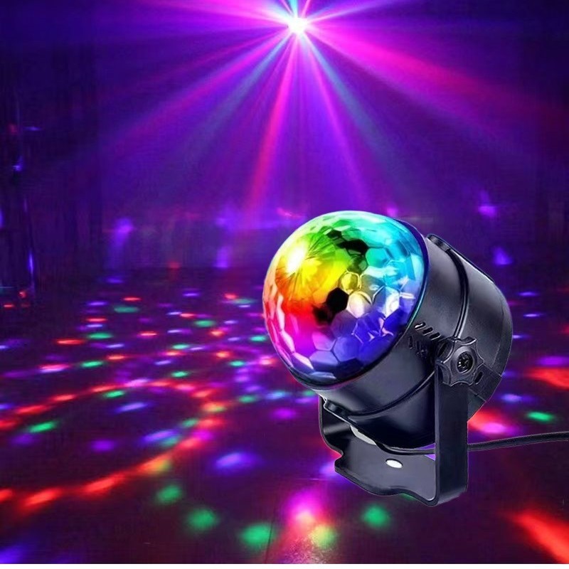 Mini bola mágica con música Bluetooth USB, luz de escenario portátil para coche, iluminación ambiental nocturna