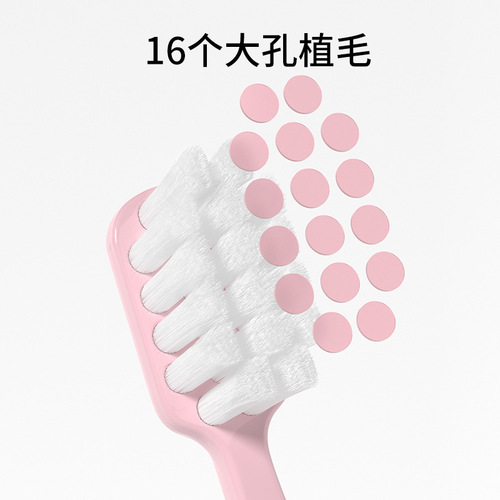 High-grade soft-bristle toothbrush for adult household wide-head cleaning gum protection toothbrush four-pack wholesale customization