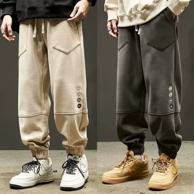 Внешняя торговля тяжелыми защитными брюками мужские осенние и зимние свободные спортивные штаны тренд в Гонконге