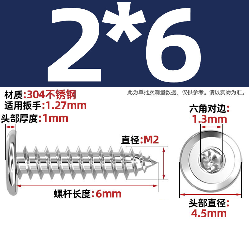 黑色304不锈钢倒边内六角自攻螺钉大平头薄头家具螺丝M2M3M4M5-M8|undefined