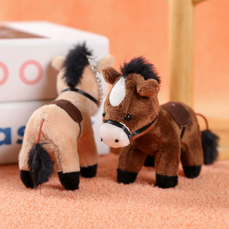 Pony, children's pendant, doll, backpack, realistic bag decoration, plush keychain, Birthday gift