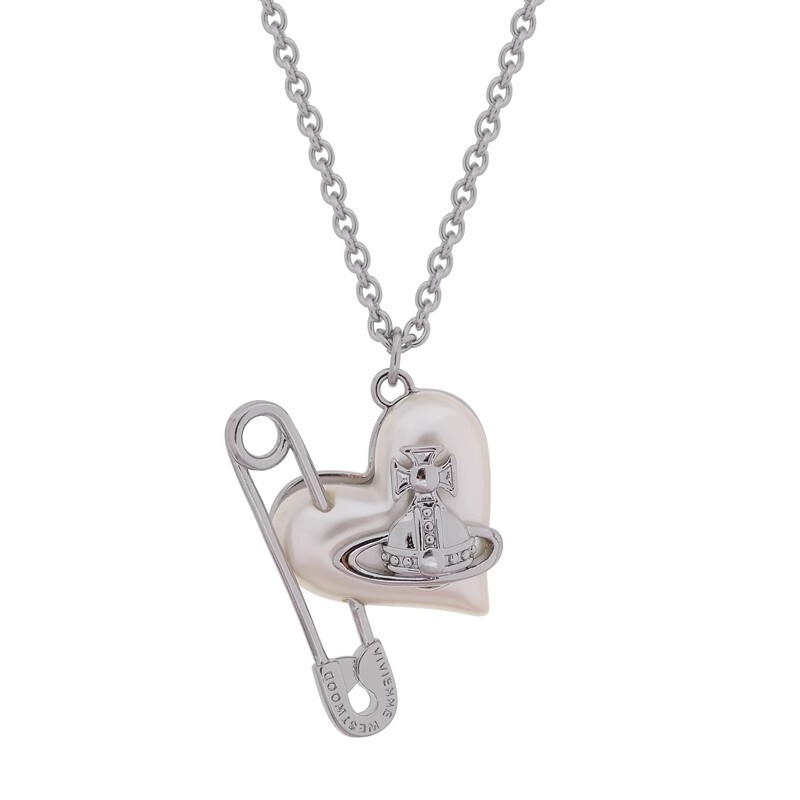 Empress Vivienne Heart-Shaped Chain Necklace for Women, Three-Dimensional Light Luxury High Version Clavicle Chain Empress Vivienne Heart-Shaped Chain Necklace for Women, Three-Dimensional Light Luxury High Version Clavicle Chain