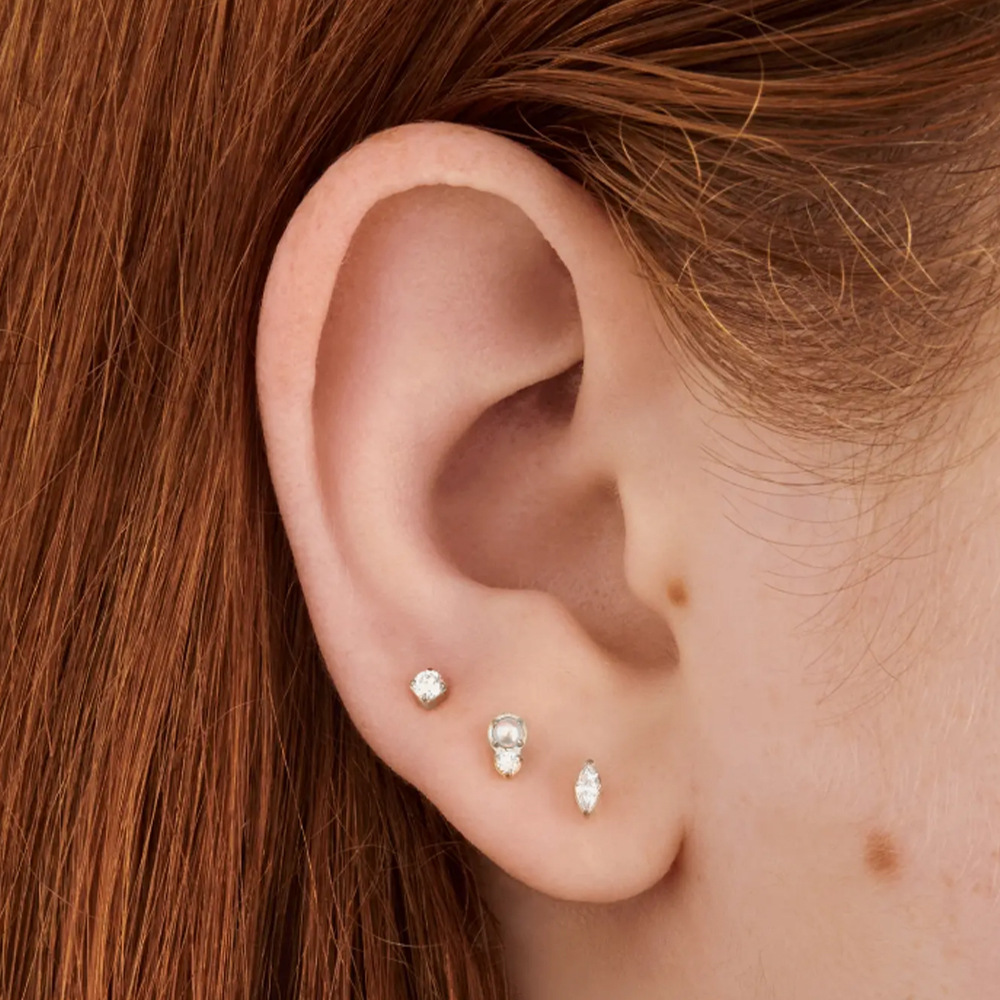 3g Weight Ear Studs Classification 1 Set Quantity Daily Occasion 925 Sterling Silver Material Star, Butterfly Pattern Women's Gender Plating Design Simple Style Style 1 Set 925 Sterling Silver Star Butterfly Ear Studs 39