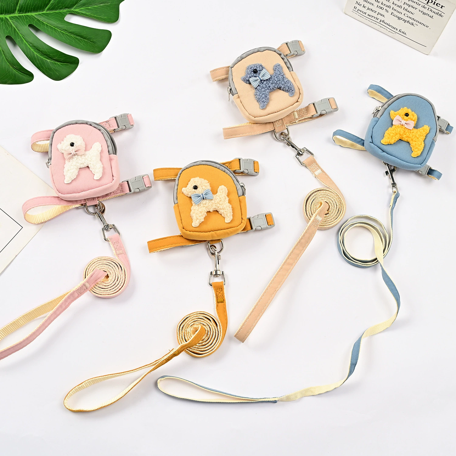 Тяговая веревка для кошек и маленьких собак Регулируемый рюкзак с защитой от разрывов Стиль Четыре сезона Веревка для прогулок с кошками и собаками Домашняя Тяговая веревка