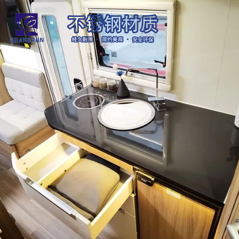 Guangrun Cocina y baño Lavabo redondo de acero inoxidable Lavabo especial para RV GR-599
