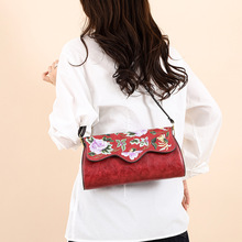 斜挎包国风质感民族风紫罗兰单肩包女士小众设计休闲通勤包包女