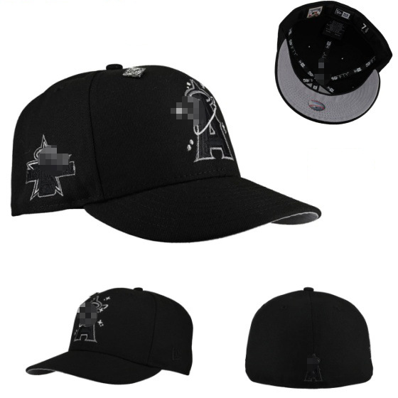 Transfronterizo 2024 Los Ángeles Dodge Grand Valley Gorra de béisbol ganadora plana Sombrero de ala plana no ajustable completamente cerrado