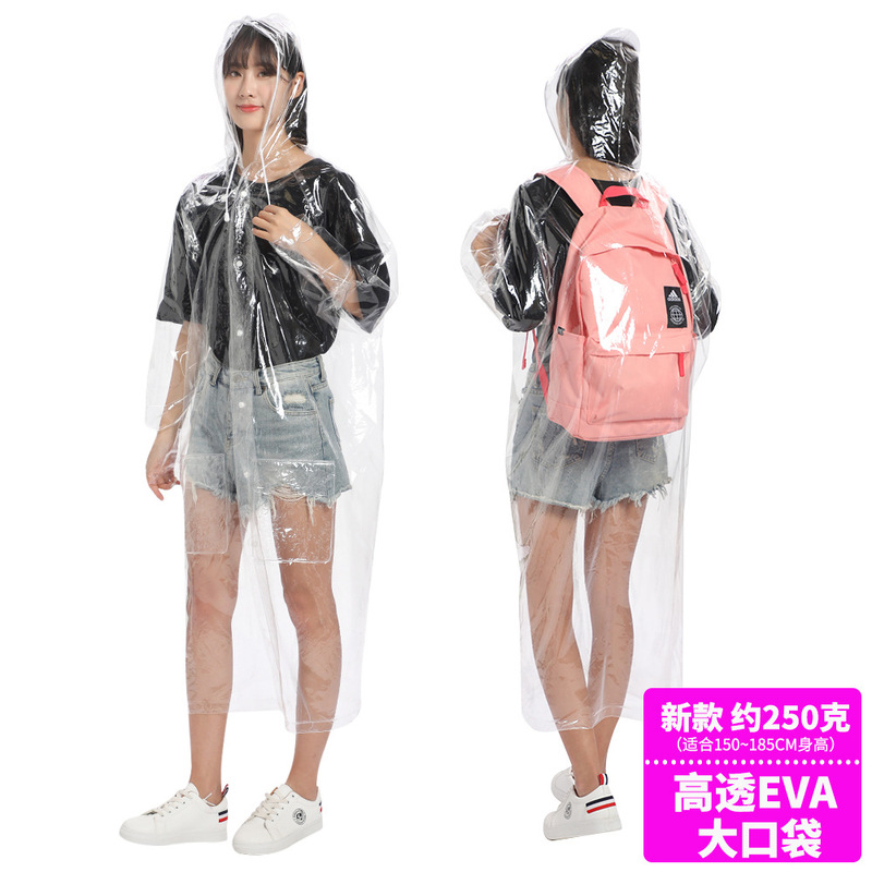 Transparent Fashion Long Raincoat Adult Hiking Children Thickened Outdoor Men's and Women's Fashion Show Stage Personalized Poncho