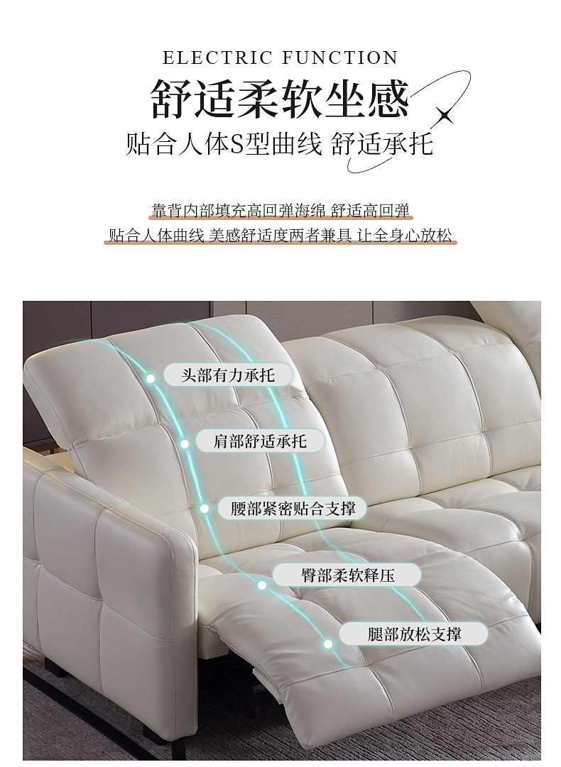 意大利真皮沙发客厅直排三人沙发家具钢琴键意式轻奢简约电动沙发-阿里巴巴