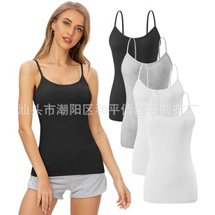 Foreign Trade plus size with Chest Pad Sling Adjustable Vest Women's No-Wear Bra Base Underwear All-in-One Bra for Fat m