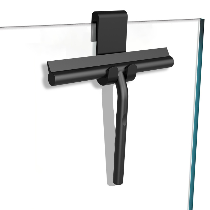 in stock silicone wiper glass cleaning tool with hook bathroom shower room toilet glass cleaning scraper