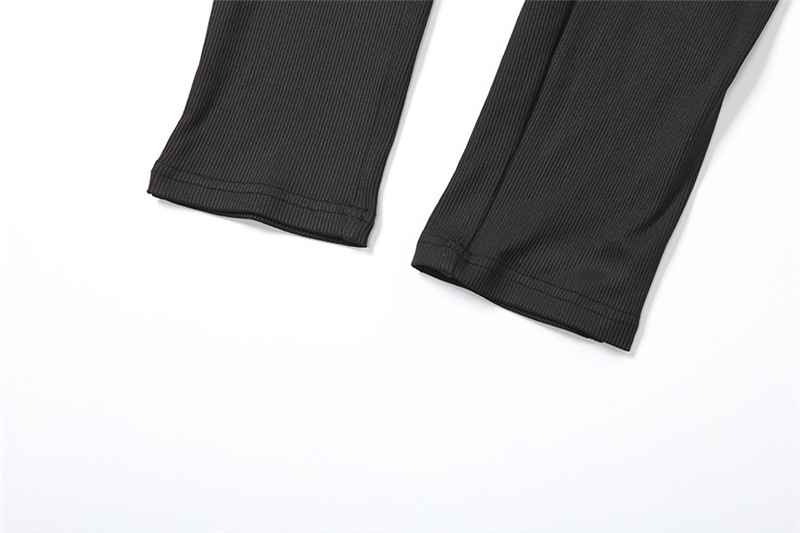 Mono deportivo sexy de otoño e invierno con escote en V profundo, ajustado, de manga larga y color liso para mujer