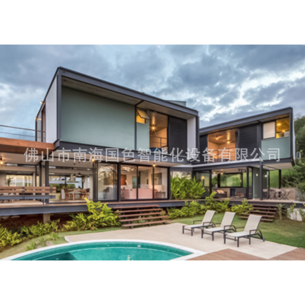 Turista Scenic Spot luz villa de acero triángulo de madera Casa B & B espacio móvil cápsula Hotel Oficina Sunshine Room contenedor