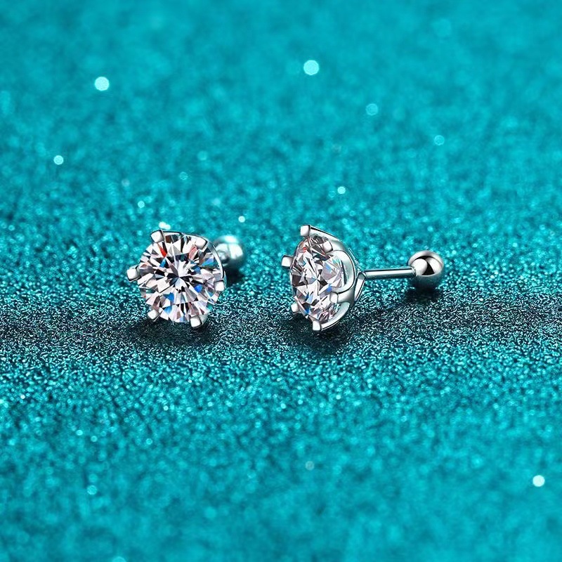 4 karat Moissanite 쌍 (싱글 2 karat)