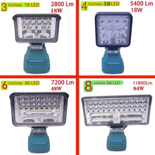 Suitable for makita 18V Lithium Battery Work Light LED Outdoor Camping Style Emergency Lighting Repair Light