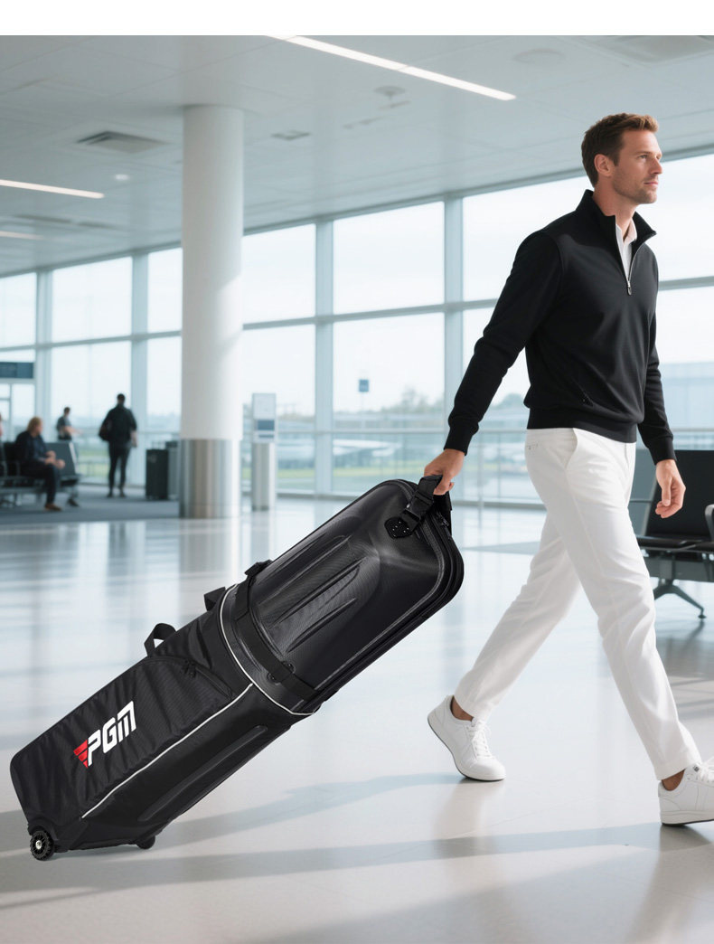 Túi đựng gậy golf PGM vỏ cứng dày dặn chống nước gấp gọn kèm khóa số — Túi hàng không màu đen [Vỏ cứng dày dặn/Gấp gọn được/Kèm khóa số] HKB021 chi tiết 14