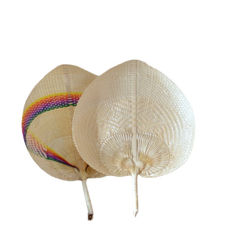 Ventilador de tejido de bambú vietnamita, ventilador de tejido de paja, ventilador de Pu fresco, ventilador de girasol creativo, ventilador de esqueleto, ventilador de mano, artesanía de bambú, ventilador Jigong