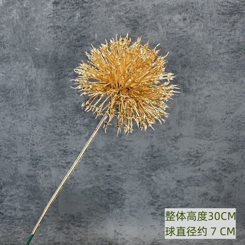 Flor artificial de oro solo tenedor fruta roja eucalipto ginkgo hoja gran amor Hortensia de madera Año Nuevo bendición cubo arreglo floral adornos