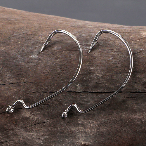 Weihe Sports crank hook set black nickel fish hook 2#-3/0# Texas fishing group cross-border fish hook fishing gear set