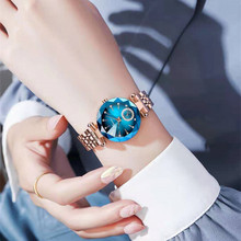 厂家直供一件代发正品时尚潮流复古渐变镶钻女士手表防水石英腕表