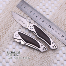 折叠刀日美木柄随身便携高硬度锋利水果刀不锈钢户外防身迷你小刀