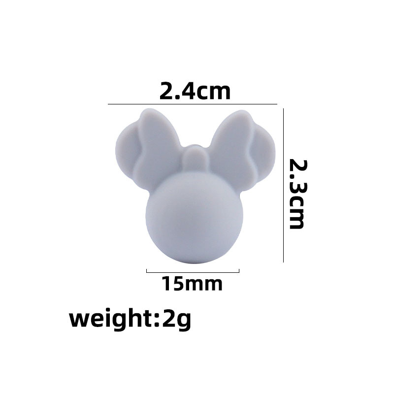 Amazon Comercio exterior nuevo bebé suministros de silicona Minnie teether perlas DIY collar pulsera accesorios la joyería