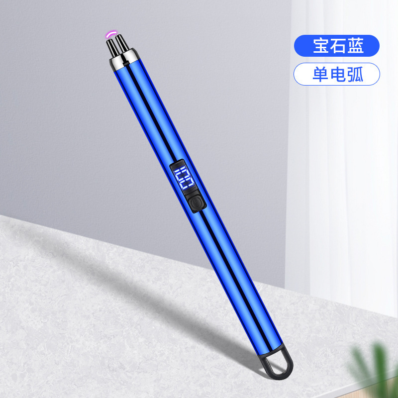 超ロングダブルアークイグナイター防風充電式アロマキャンドルメタルライターは電力表示可能 908|undefined