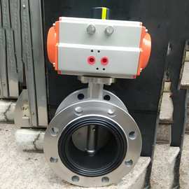 AT气缸法兰蝶阀 D641X-10P DN250 气动调节蝶阀 D641X 气动水阀门