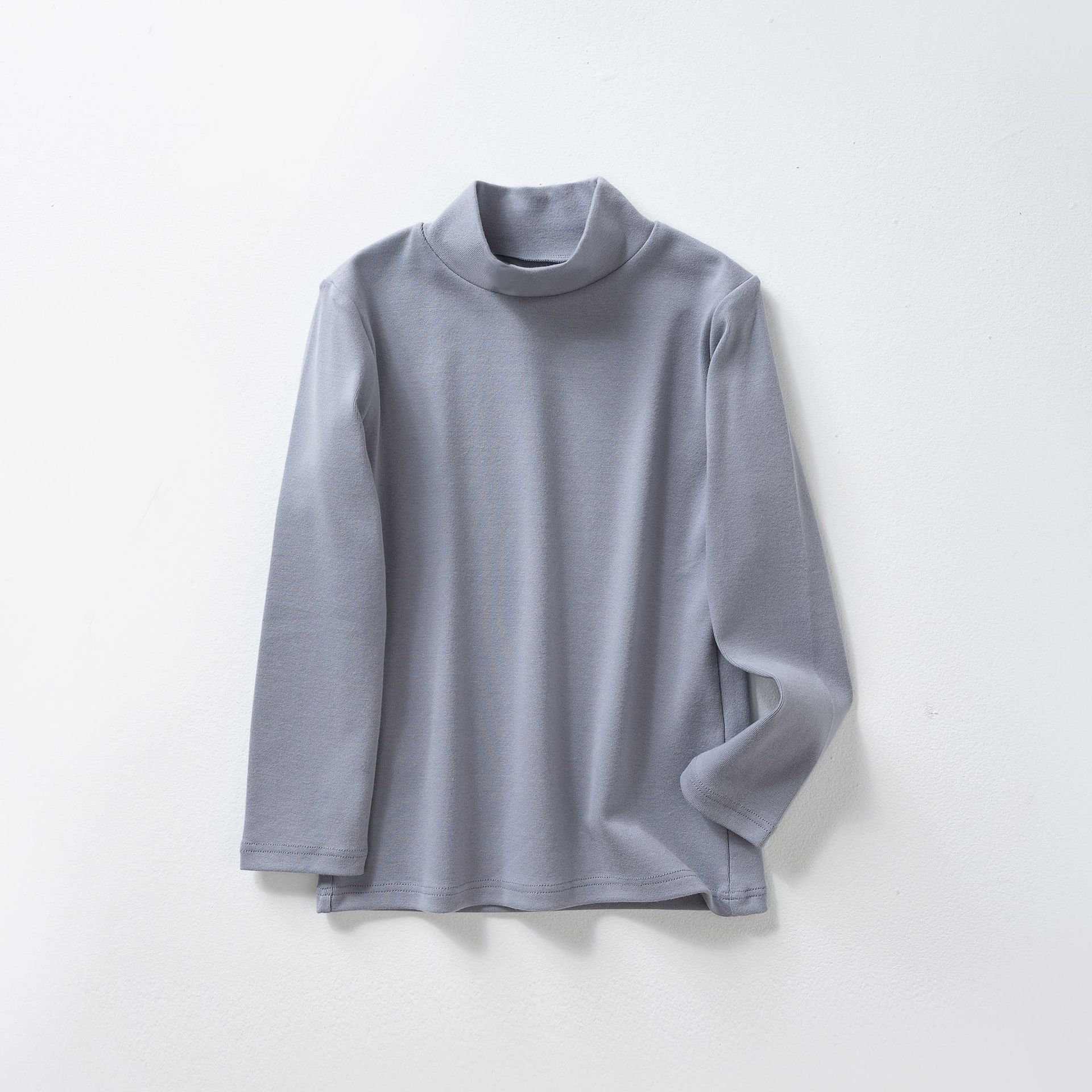 Camiseta térmica de otoño e invierno para niños, ropa infantil clase A, camisa de otoño para niños, camiseta interior de cuello medio alto de color liso para niñas.