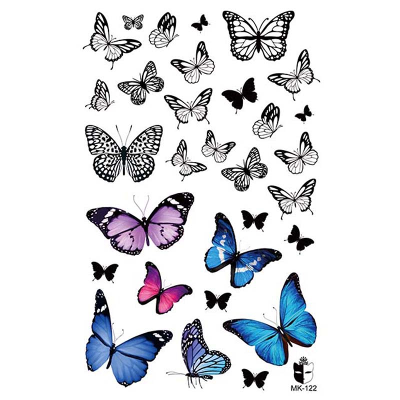 Animal blanco y negro desechable pegatinas de tatuaje belleza pegatinas de tatuaje moda estética patrón de personalidad dama pegatinas de tatuaje