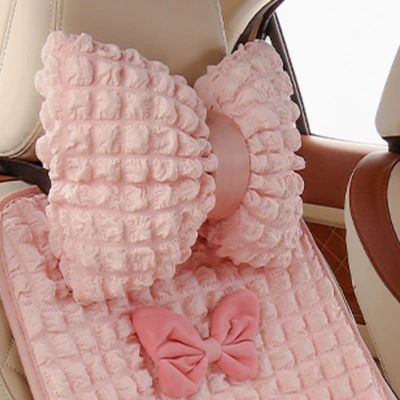 cute plush seat cushion goddess — Seat cushion, seat cover - a-pink-puff-headrest