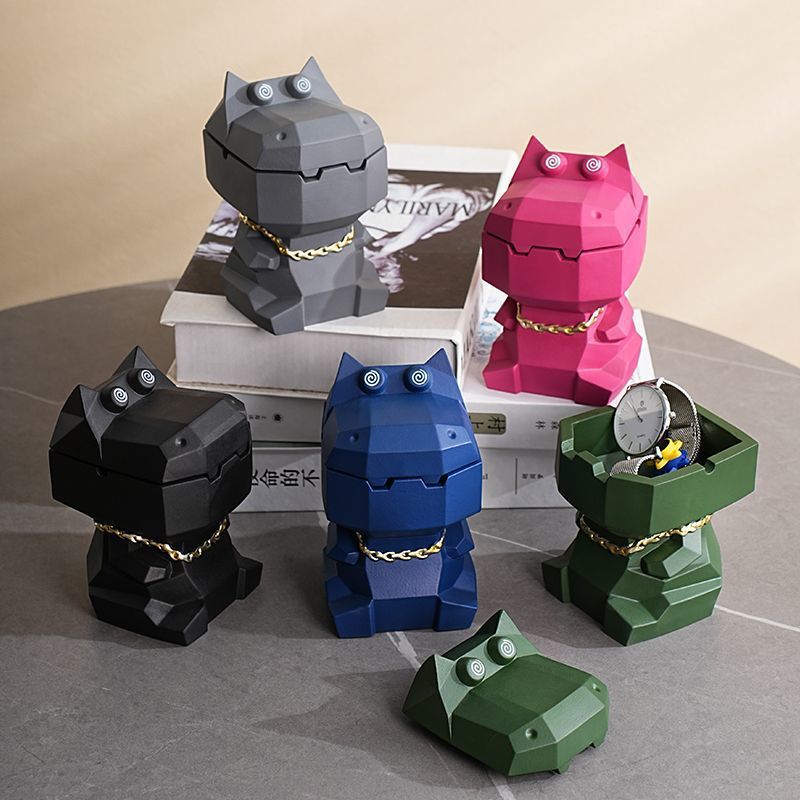 (2개) 재떨이 잉크 커버 안티 플라이 애쉬 크리에이티브 퍼스널 홈 기숙사 사무실 귀여운 가벼운 럭셔리 장식품