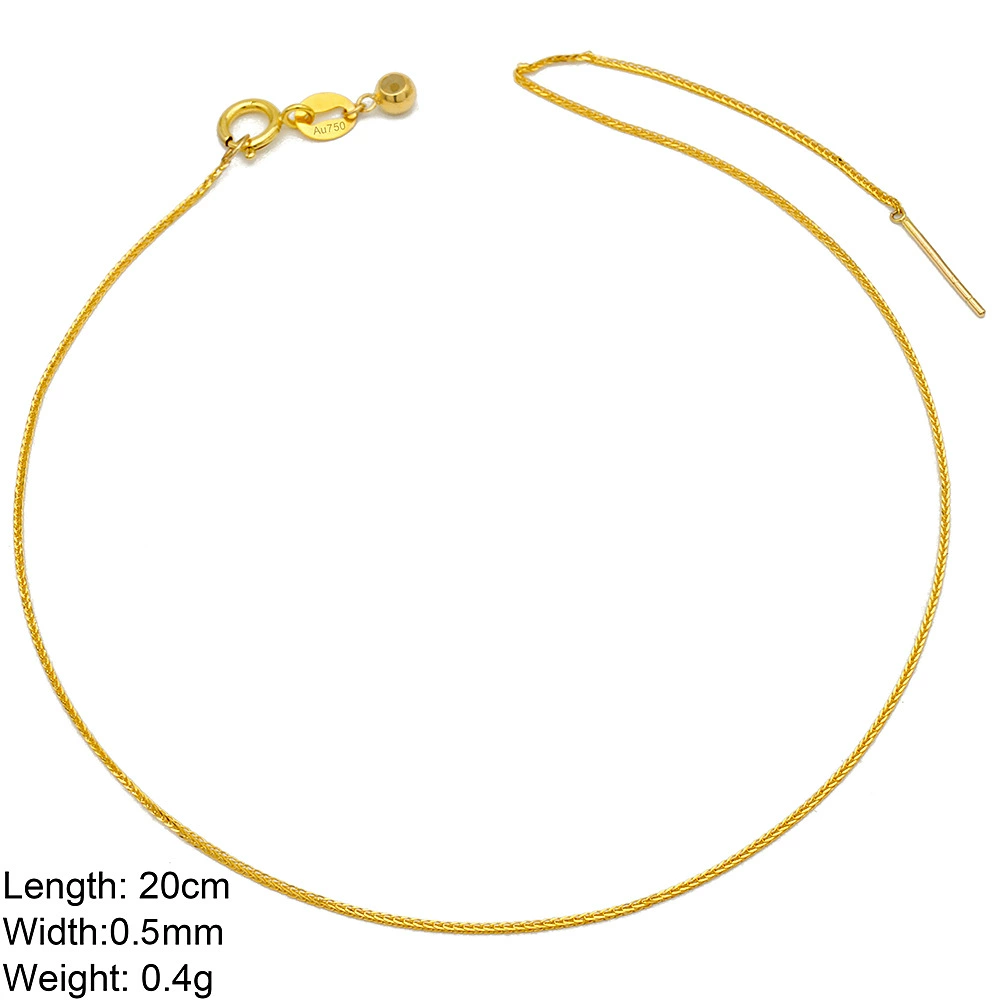 Женский золотой браслет Chopard 18 карат Au750, тонкий браслет цвета золота, регулируемый, простой, доступный, роскошные нишевые украшения