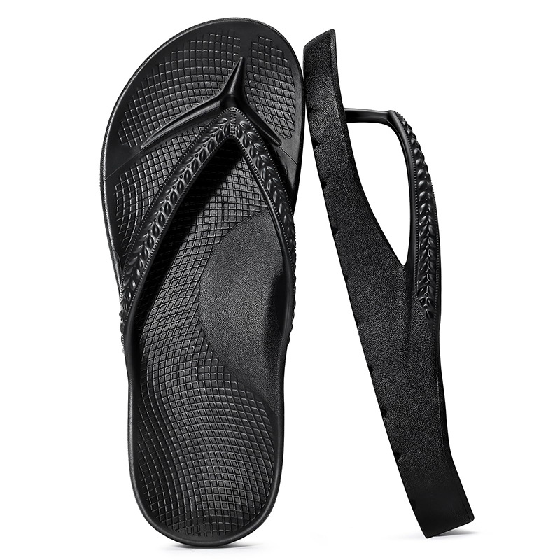 Summer EVA flip-flops for men, non-slip, wear-resistant, flat-soled thong sandals for women, suitable for outdoor wear, with arch support and massage function