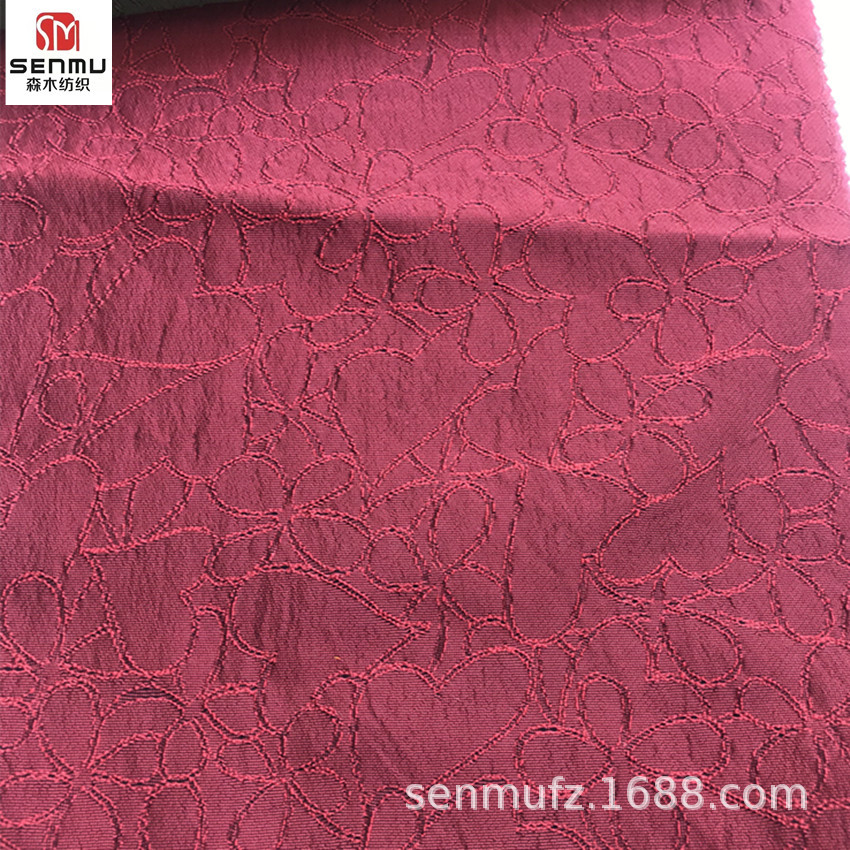 新款色织提花面料 锦涤纶布连衣裙 礼服 时尚清新女装布批发