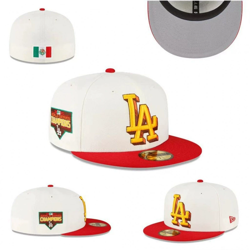Шапка со сдержкой эмблемой LA Los Angeles Dodgers, закрытая кепка, бейсболка с солнцезащитной защитой, готовая к продаже, оптом