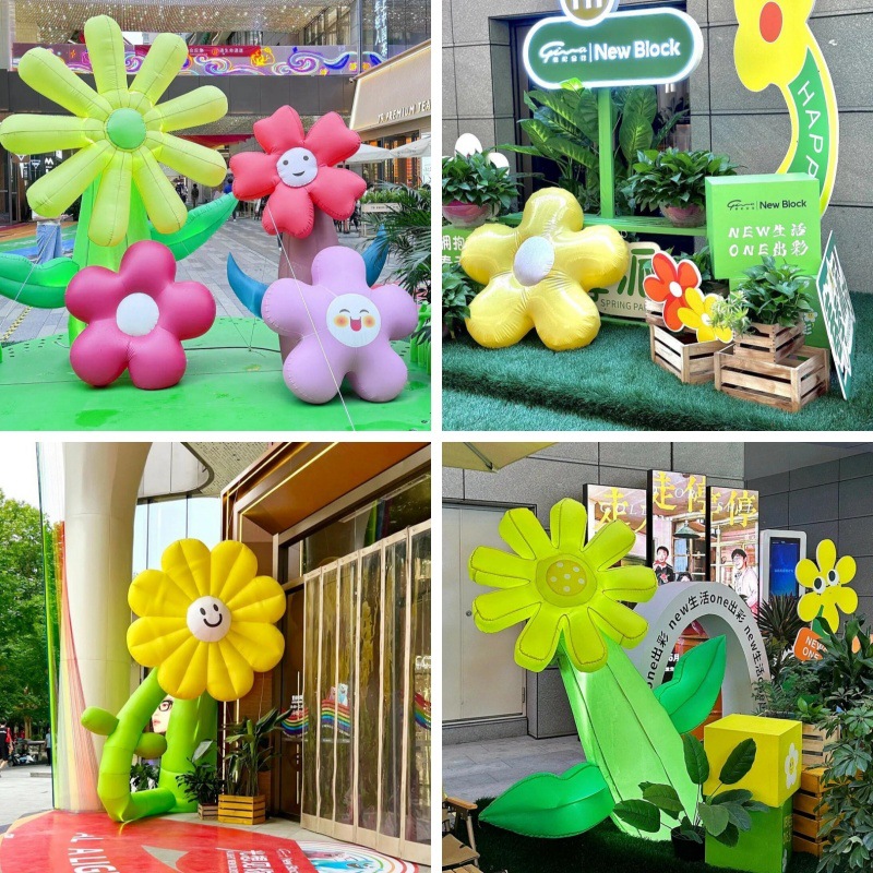 PVC闭气花朵气模充气花朵网红拍摄模型节庆用品商场仿真悬挂装饰