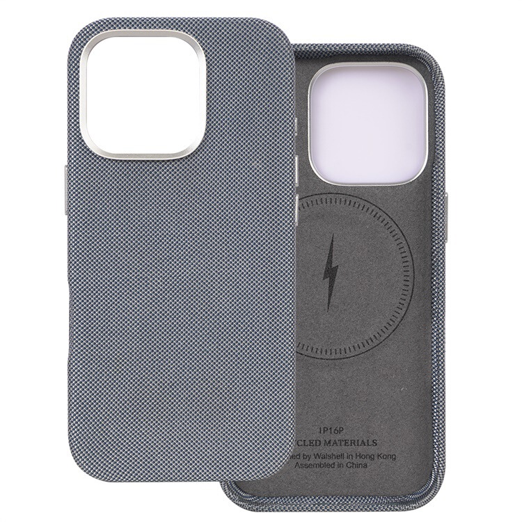 Suitable for Iphone16 High-End Nano-Magnetic Cloth Mobile Phone Case Apple 15Pro Hardware Frame Magnetic Protective Cover