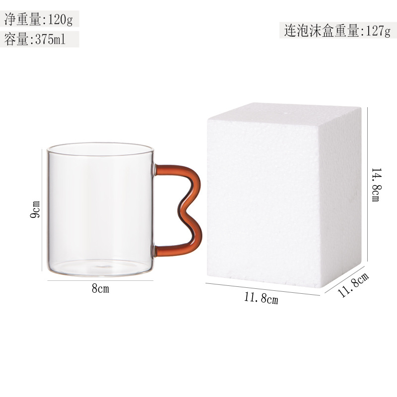 Juego de vasos de vidrio para el hogar, vaso para beber, vaso para leche y zumo, vaso de té transparente simple para sala de estar, gran capacidad