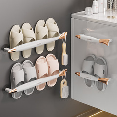 浴室拖鞋架免打孔壁掛式衛生間廁所牆壁門後瀝水鞋子架收納置物架