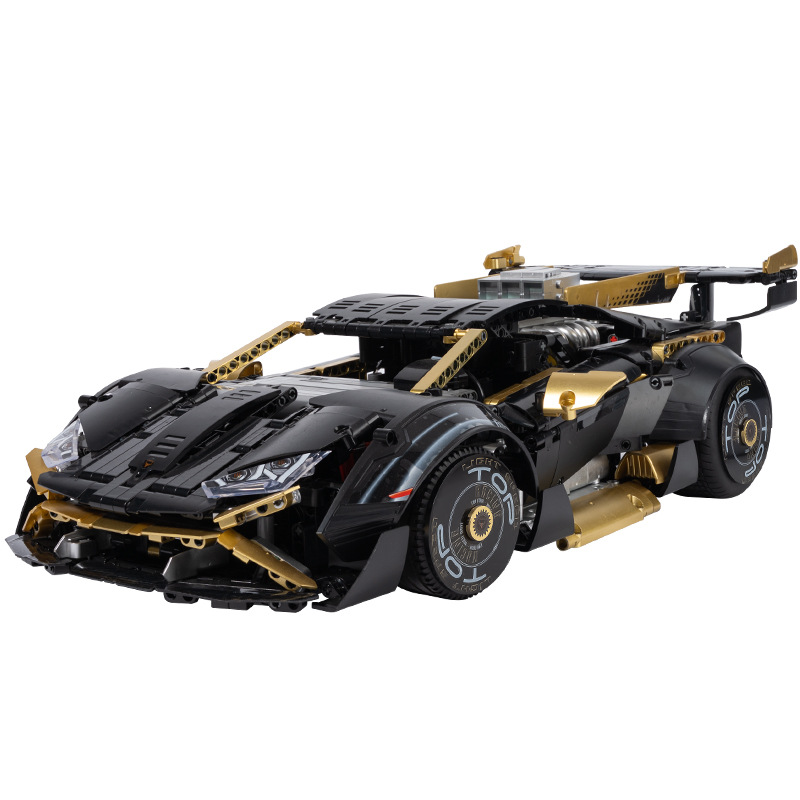 Kit de ensamblaje de coche deportivo K Box 10600 Lamborghini STO modificado, juguete de alta dificultad para adultos, piezas pequeñas.