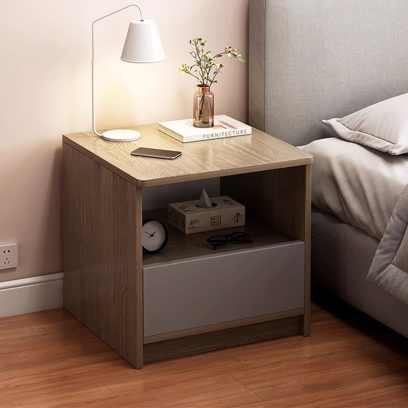 Mesa de cabezal de cama moderna simple dormitorio simple hotel especial pequeño estante junto a la cama armario de almacenamiento casero armario de almacenamiento