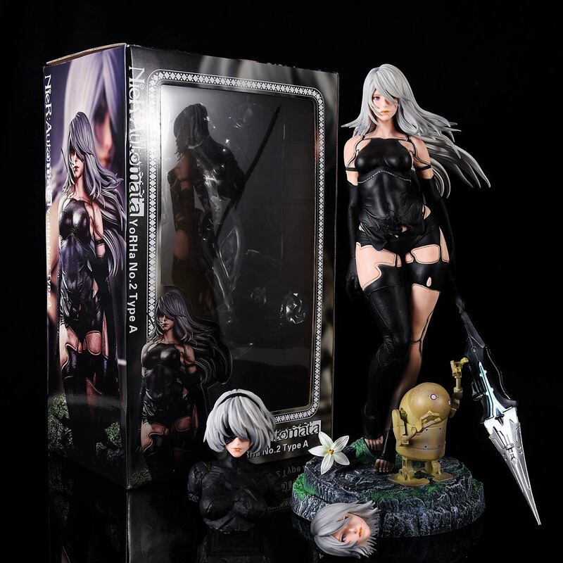 Nier: Automata A2 Lady 3-Headed Sculpture Half-Body Statue Battle-Damaged 2B Figure Wholesale Boxed Collectible Model Nier: Automata A2 Lady 3-Headed Sculpture Half-Body Statue Battle-Damaged 2B Figure Wholesale Boxed Collectible Model