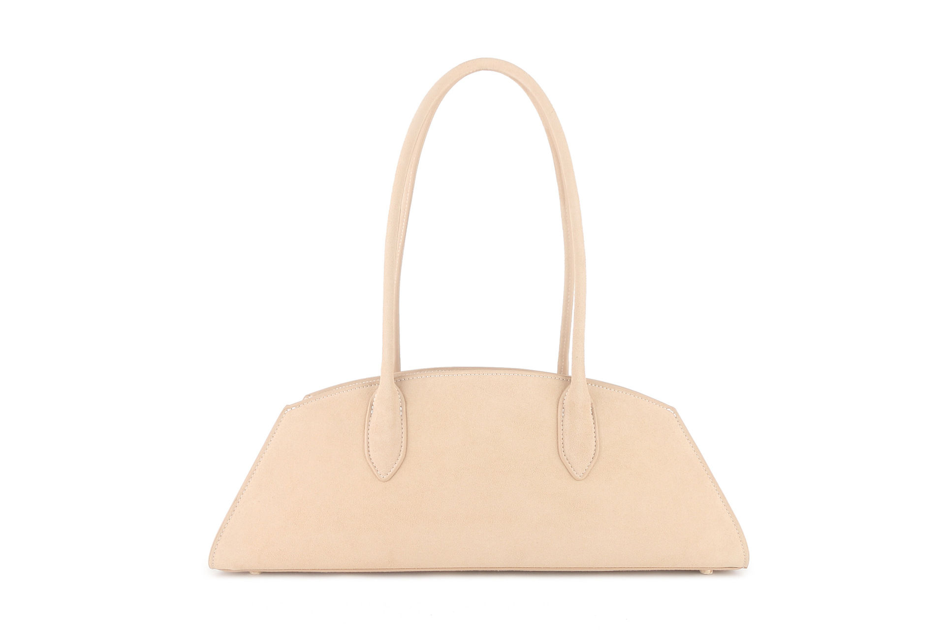 2025 Ruel Genuine Leather French Vintage Baguette Bag Autumn/Winter Commuter Suede Shoulder Bag Handbag - Thumbnail 7