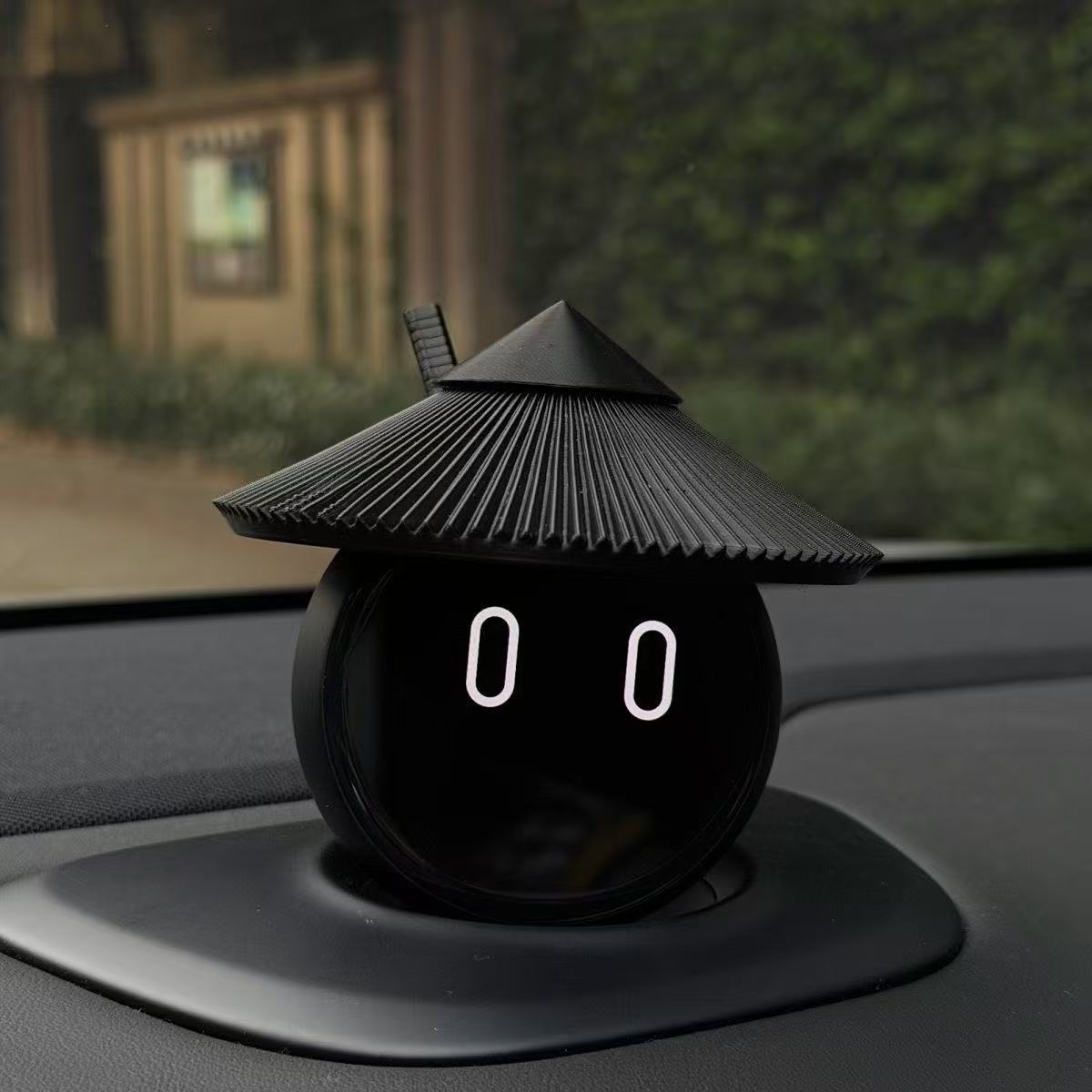 NIO Nomi Knight Hat Car Ornament, Car Center Console Screen Decoration Accessory, Black Warrior Personalized Modification