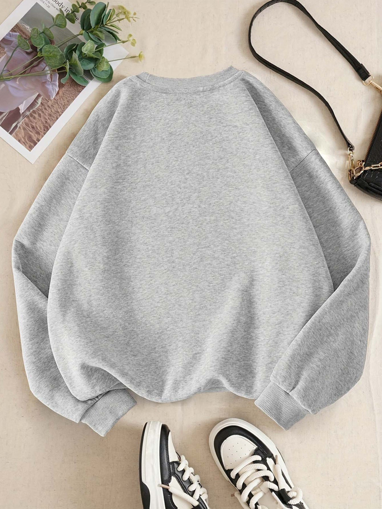 Women’s Monaco Print Casual Crew Neck Sweatshirt Pullover_voghion.com