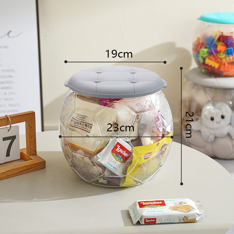 人形創意サッカー透明収納腰掛けぬいぐるみぬいぐるみ収納収納ボックス子供玩具収納神器|undefined