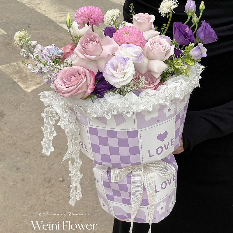 Huaxi Día de San Valentín flores de color pequeña fragancia viento perla accesorios de encaje diy flor fresca embalaje cinta cinta pastel cinta